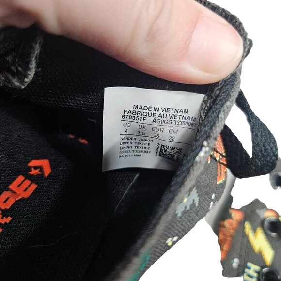 Converse‎ All Star Low Top Sneakers Retro Video Game Print Unisex  Junior Size 4 - Picture 7 of 12